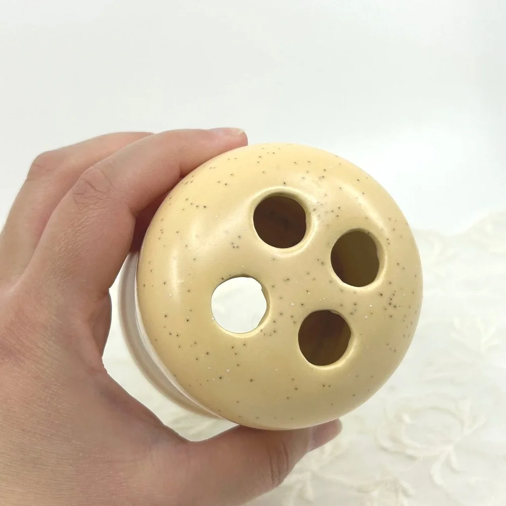 Vintage Treasurecraft Tooth Brush Holder Pottery Butterfly 70s Retro Cottagecore